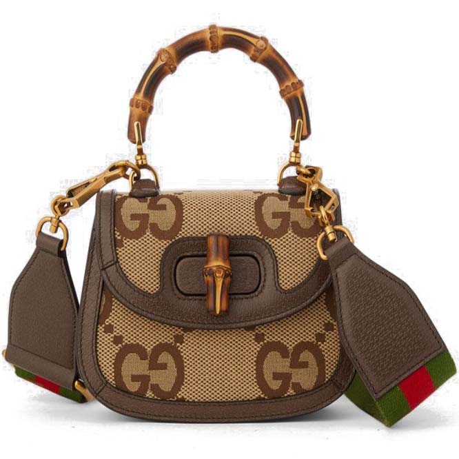 GUCCI BAMBOO 1947 JUMBO GG MINI BAG ‎686864 （17*12*7.5cm）